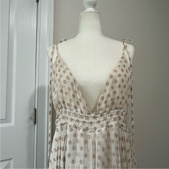 Free People Gold And Cream Maxi Dress - Picture 4 of 15